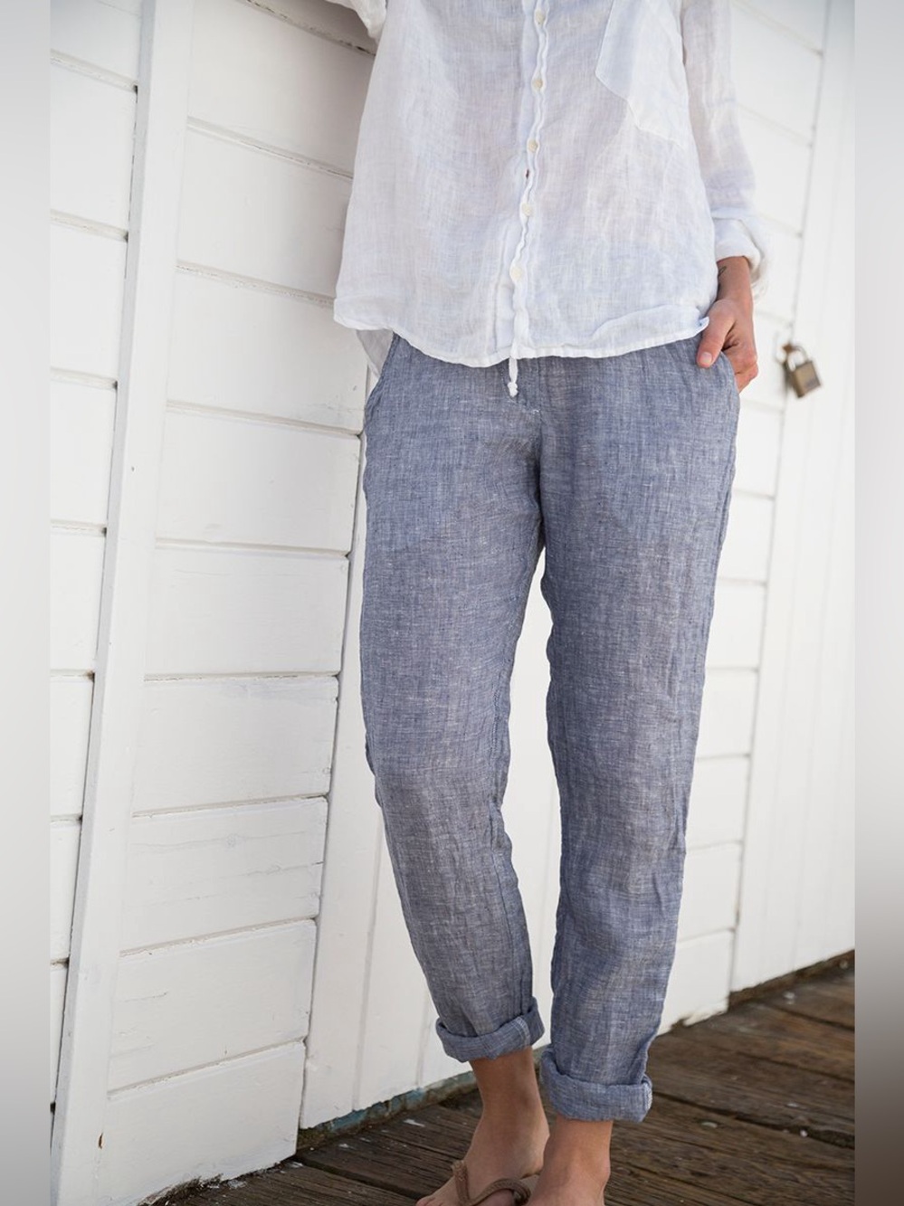 CP Shades 100% Linen Pants Sz M
